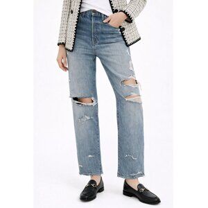 Veronica Beard Blake Straight Jeans Women's 27 Clearwater‎ High Rise Distressed